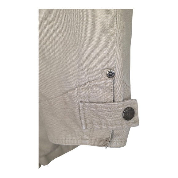 EDDIE BAUER Barn Coat Chore Jacket Canvas Tan Flannel‎ Lined - Size XL Tall - Picture 6 of 9
